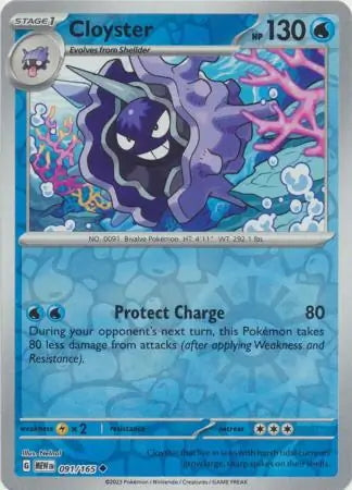 151 Set Cloyster #91/165 reverse holo